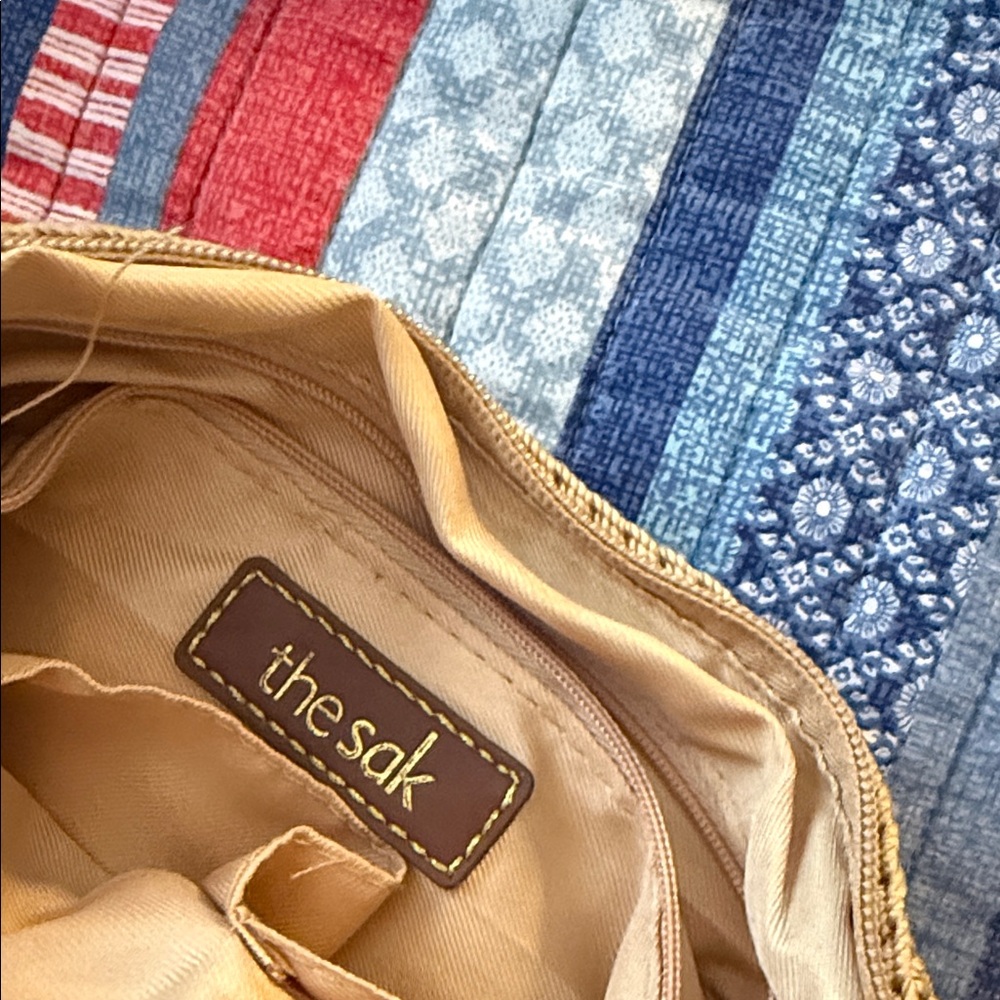 The Sak Tan Crochet Crossbody Bag with Multicolor Tassels - Picture 5 of 5